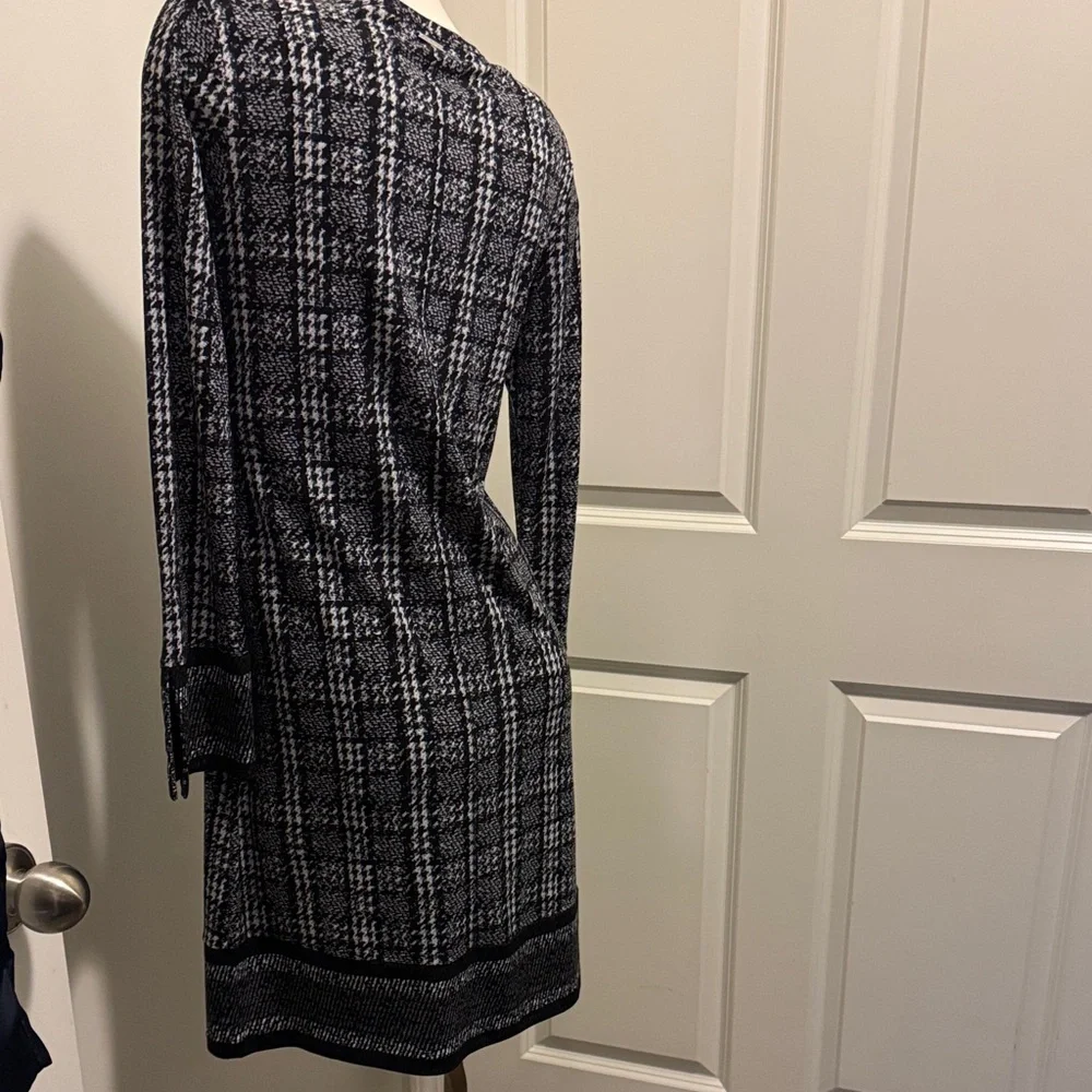 Michael Kors Monochrome Long Sleeve Dress